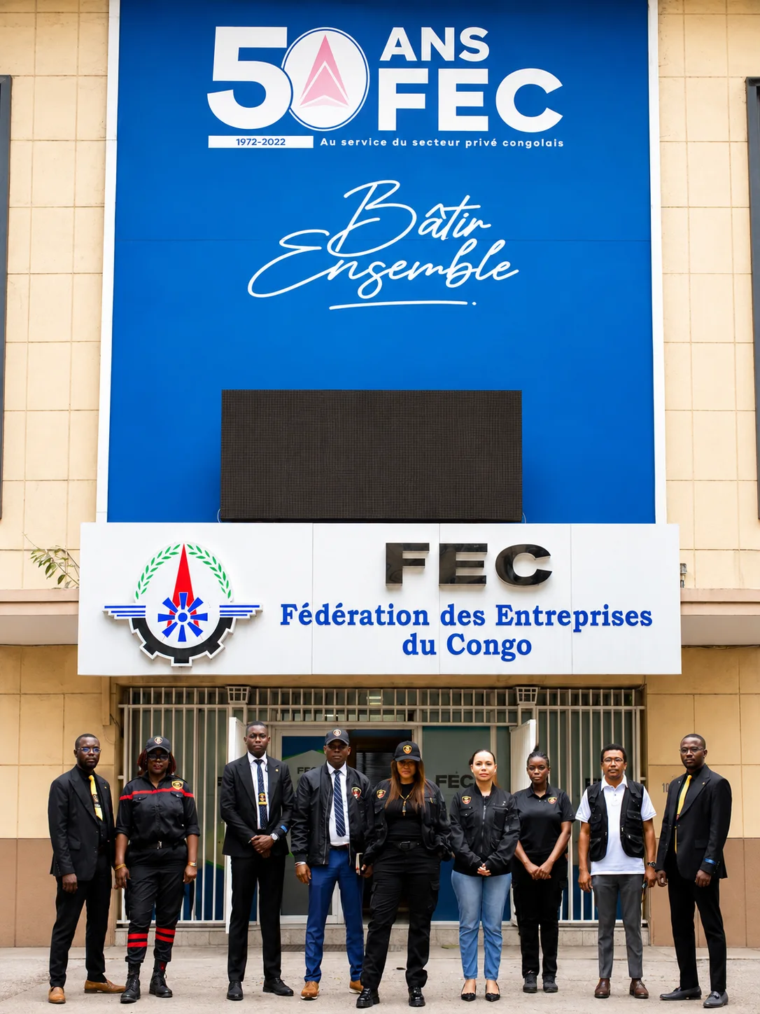 Délégation AMAZONE devant la Fédération des Entreprises du Congo